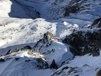 Winterbergsteigen am Hochstubofen - Ostkarfall und Ostwandrinne