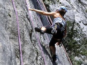 Klettern im Sektor Zava Barbara in schöner 5c+ (6/6+)