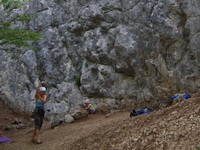 Klettergebiet/Klettergarten Kal-Koritnica (Soca Tal)
