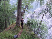 Barbara beim Aufstieg über den Höllersteig