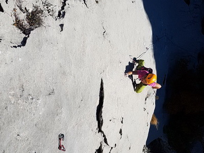 Barbara in ihrem Element, 6b Plattenschleichen