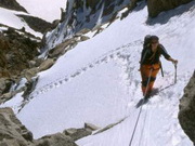 Ruth im steilen Firn