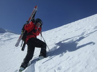 Eisenerzer Reichenstein über NO-Rinne, Abfahrt Rote Rinne