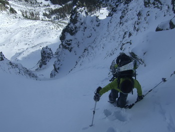 Skibergsteigen Kleiner Grießstein über linke Nordwandrinne