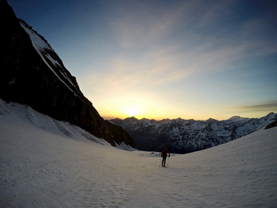 Skitour Großes Wiesbachhorn über Hochgrupberkees, Klockerin und Hinterer Bratschenkopf