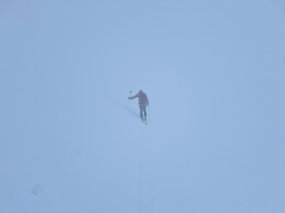 Im Steilhang der zum Gipfel führt
