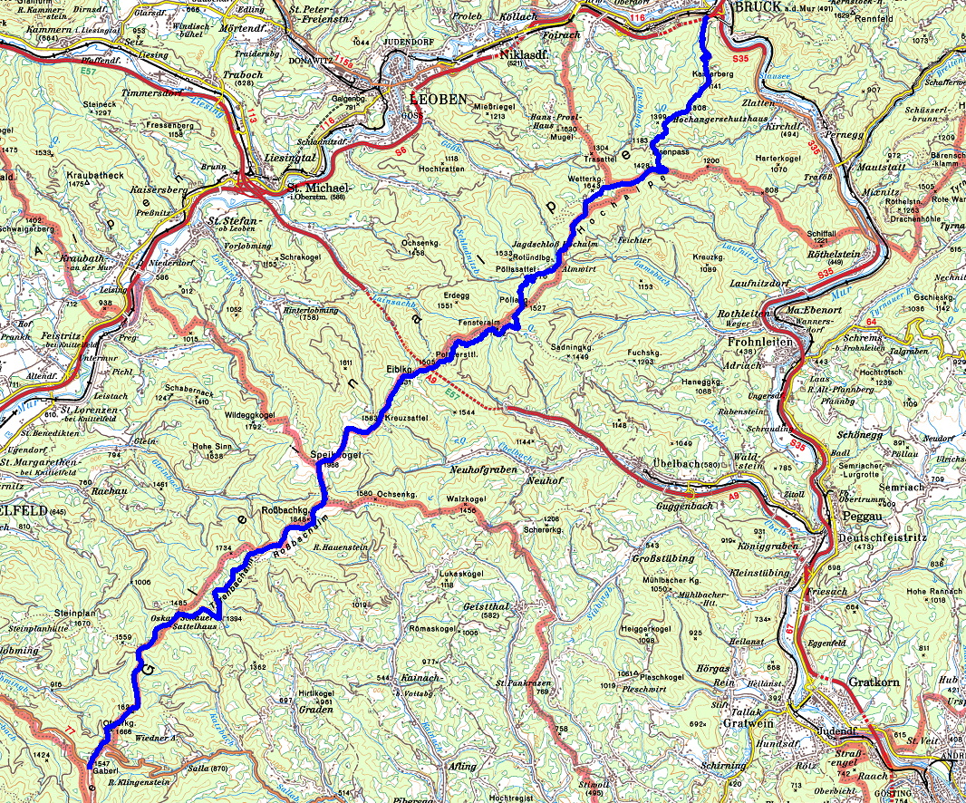 Komplette Traverse der Gleinalm